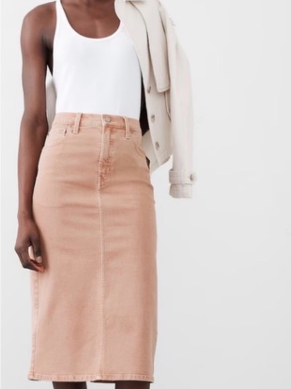 Banana Republic Blush Midi Pencil Skirt